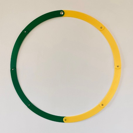 Cercle de lancer en plastique pliable - Jaune/Vert - Par GUIVERT*