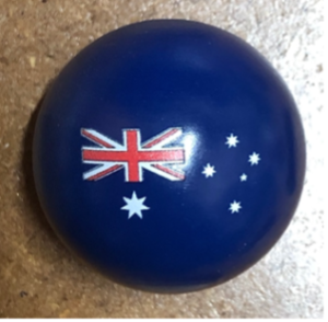 Luxury Boxwood Jack - Australian flag - 30mm/15g - by MONNERET* (France)