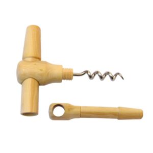 Luxury foldable natural boxwood corkscrew - for conviviality - by MONNERET*